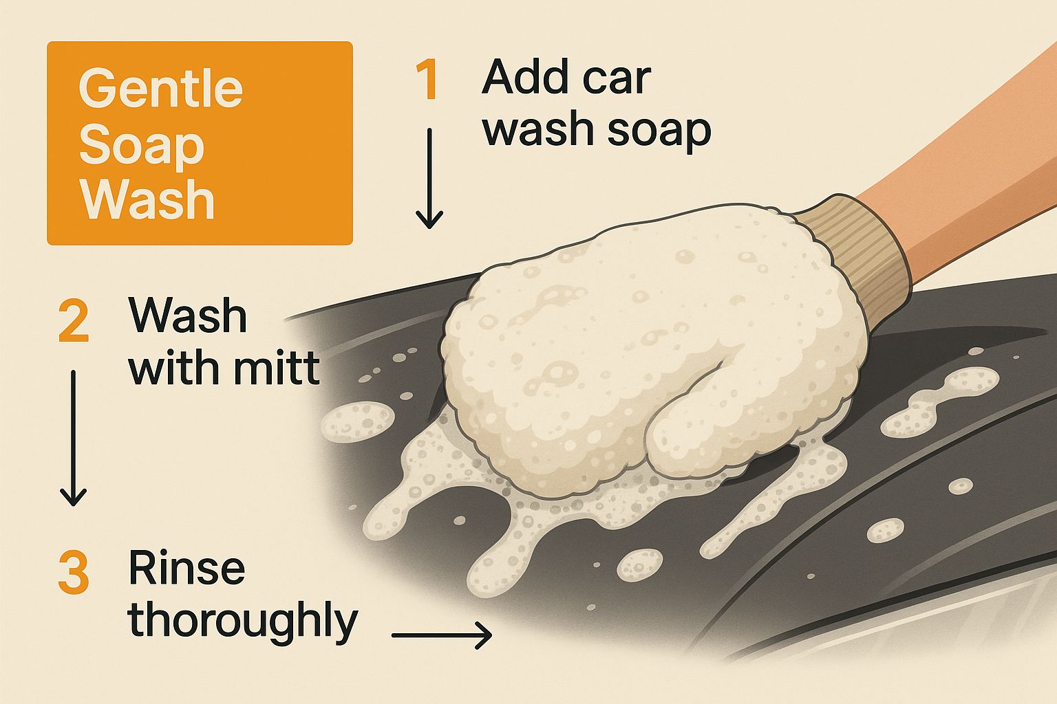 Infographic about 2 bucket method wash
