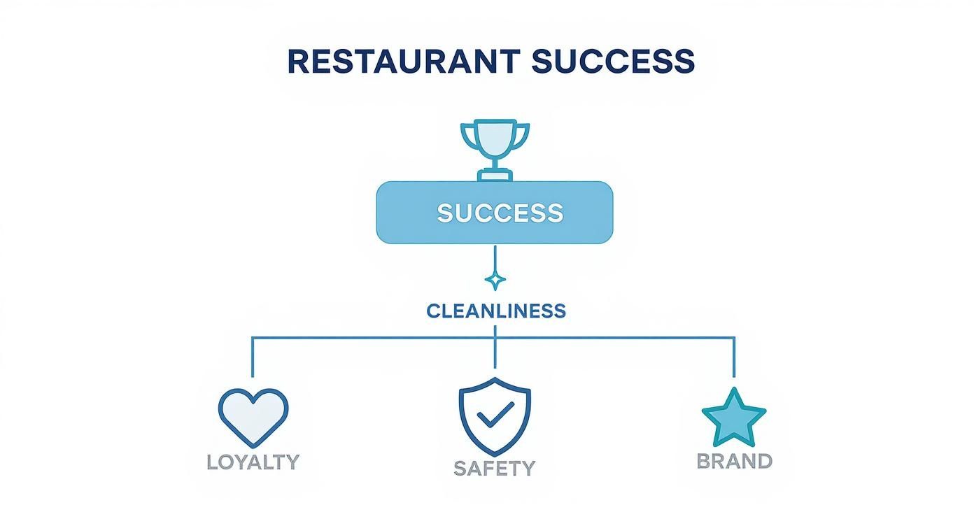 Infographic about restaurant cleanliness standards