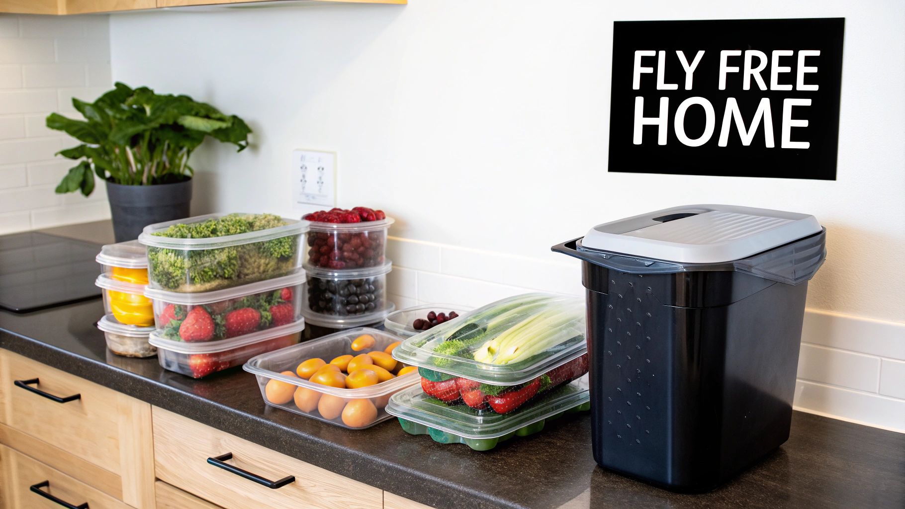 Person washing fresh produce in a kitchen sink