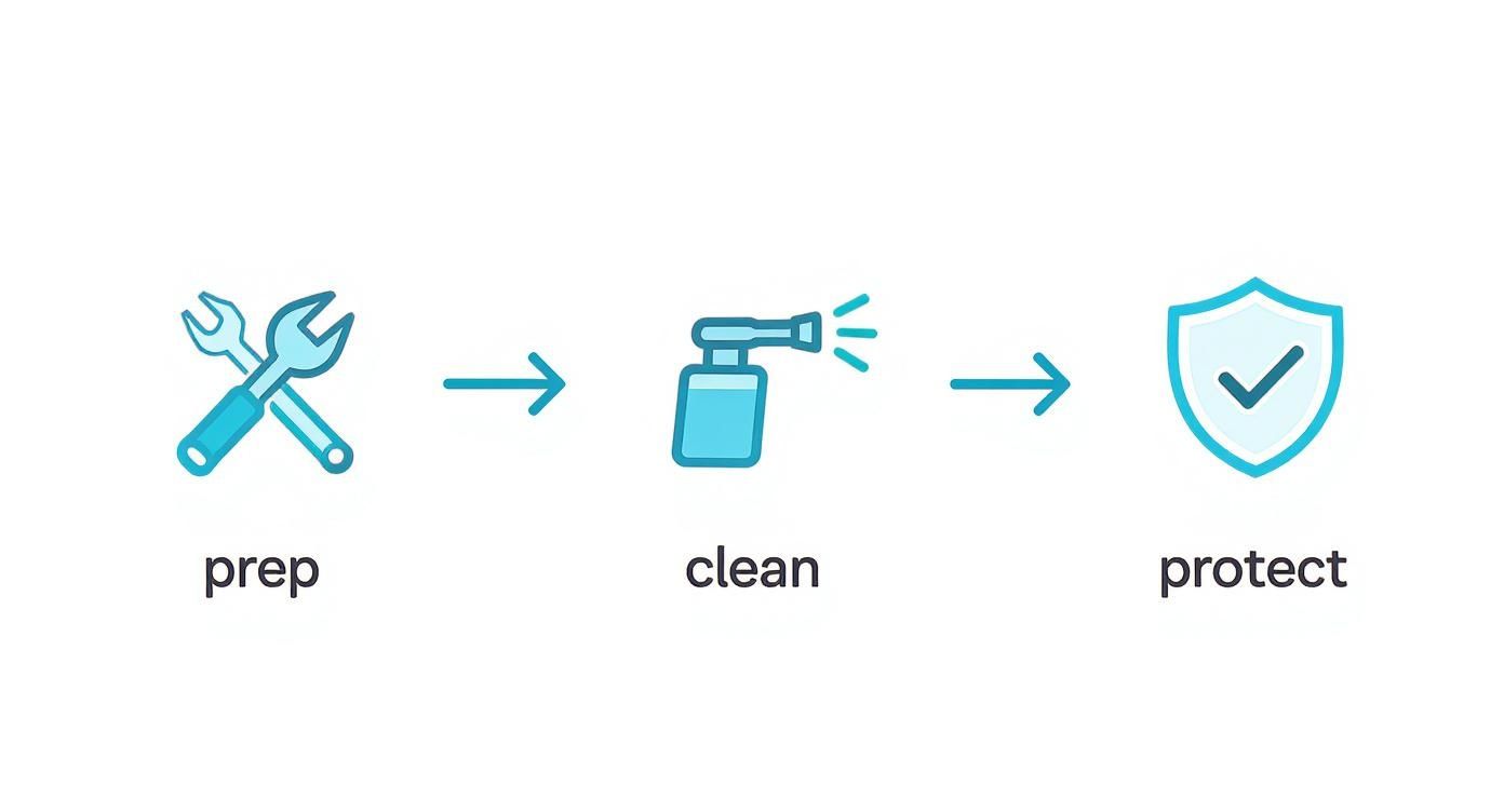 Infographic about step by step car detailing