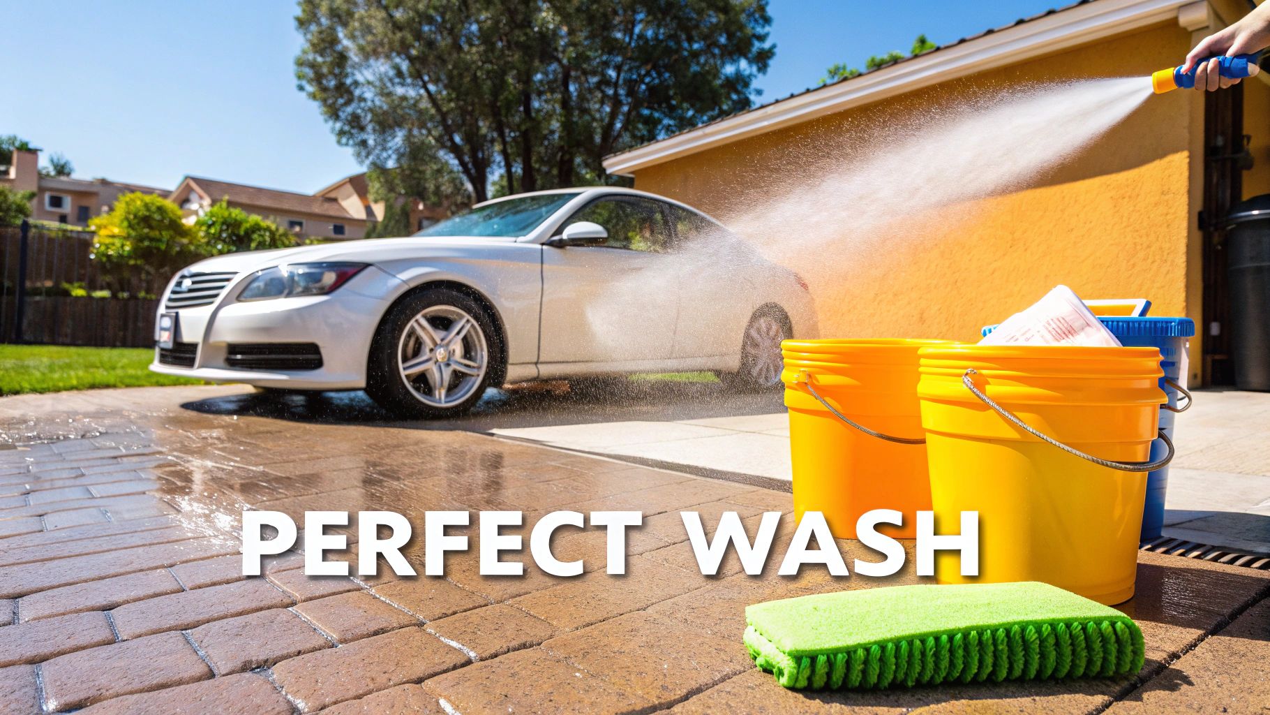 A person using a clay bar on a car's hood to decontaminate the paint
