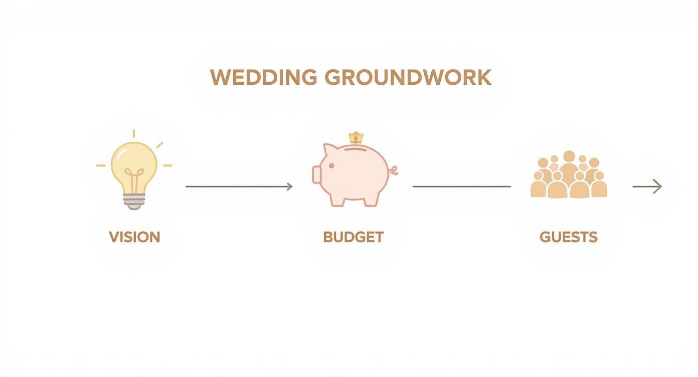 Infographic about wedding reception planning checklist