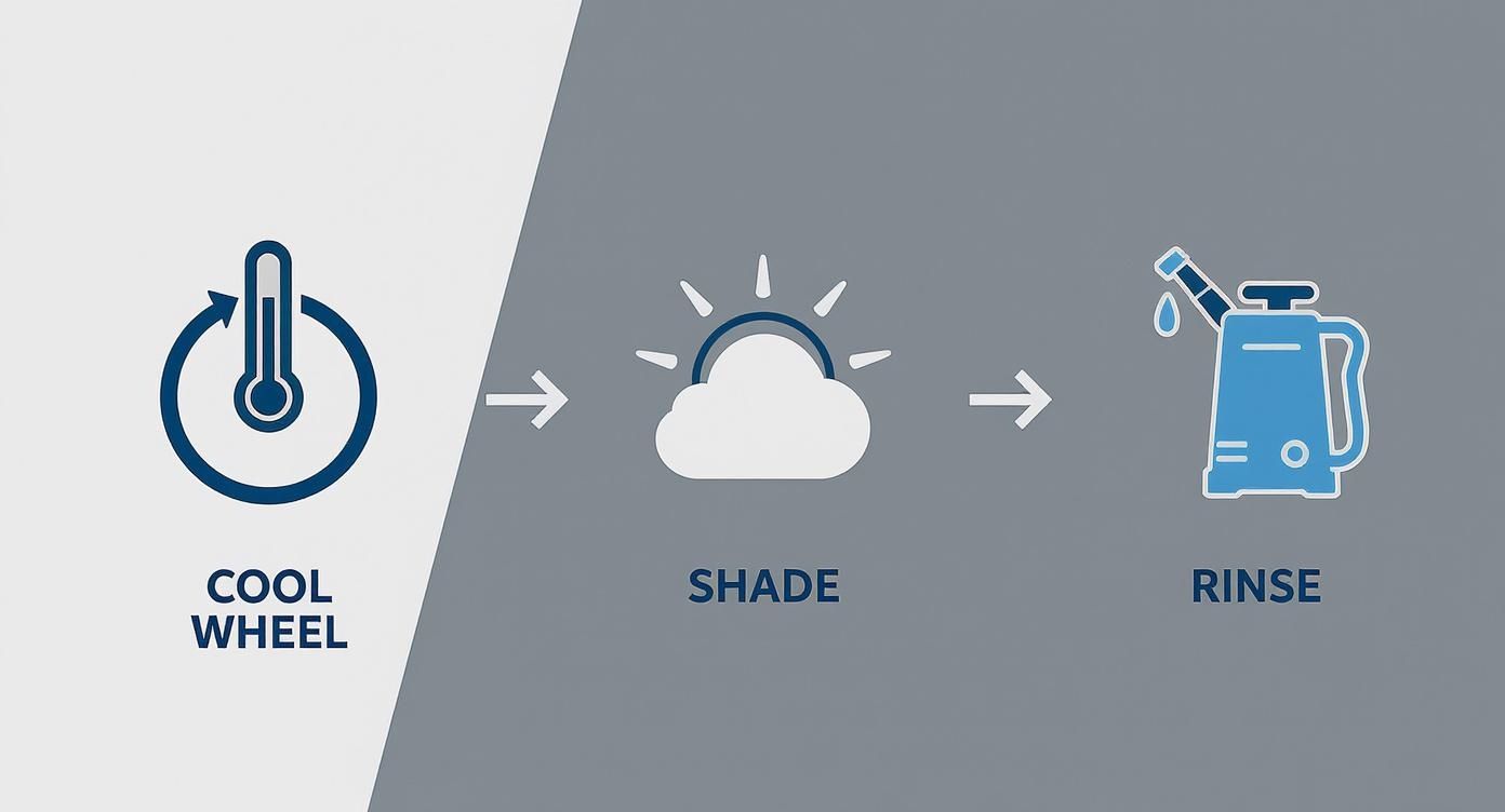 Infographic about clean brake dust off rims