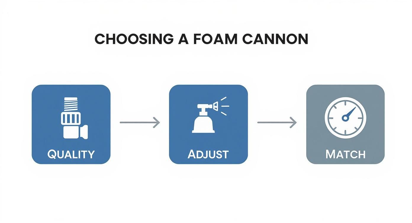 Infographic about pressure washer foam cannon