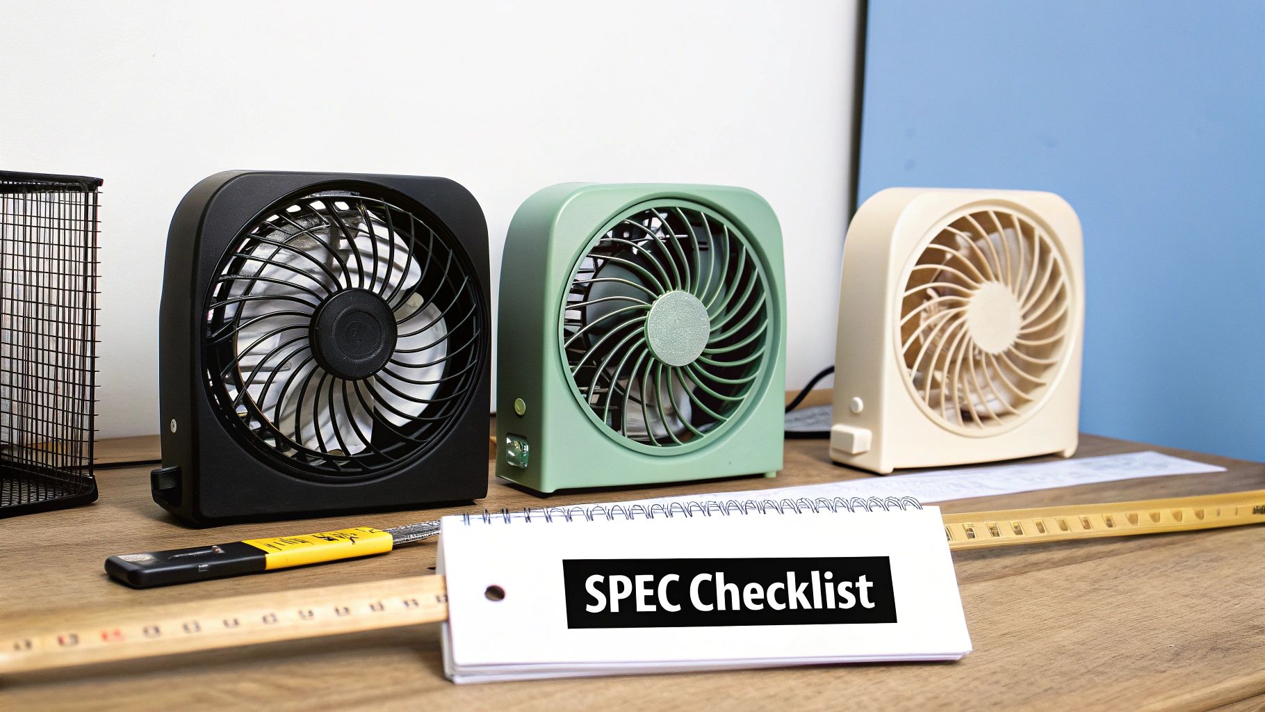 An over the door fly fan installed in a modern restaurant setting.