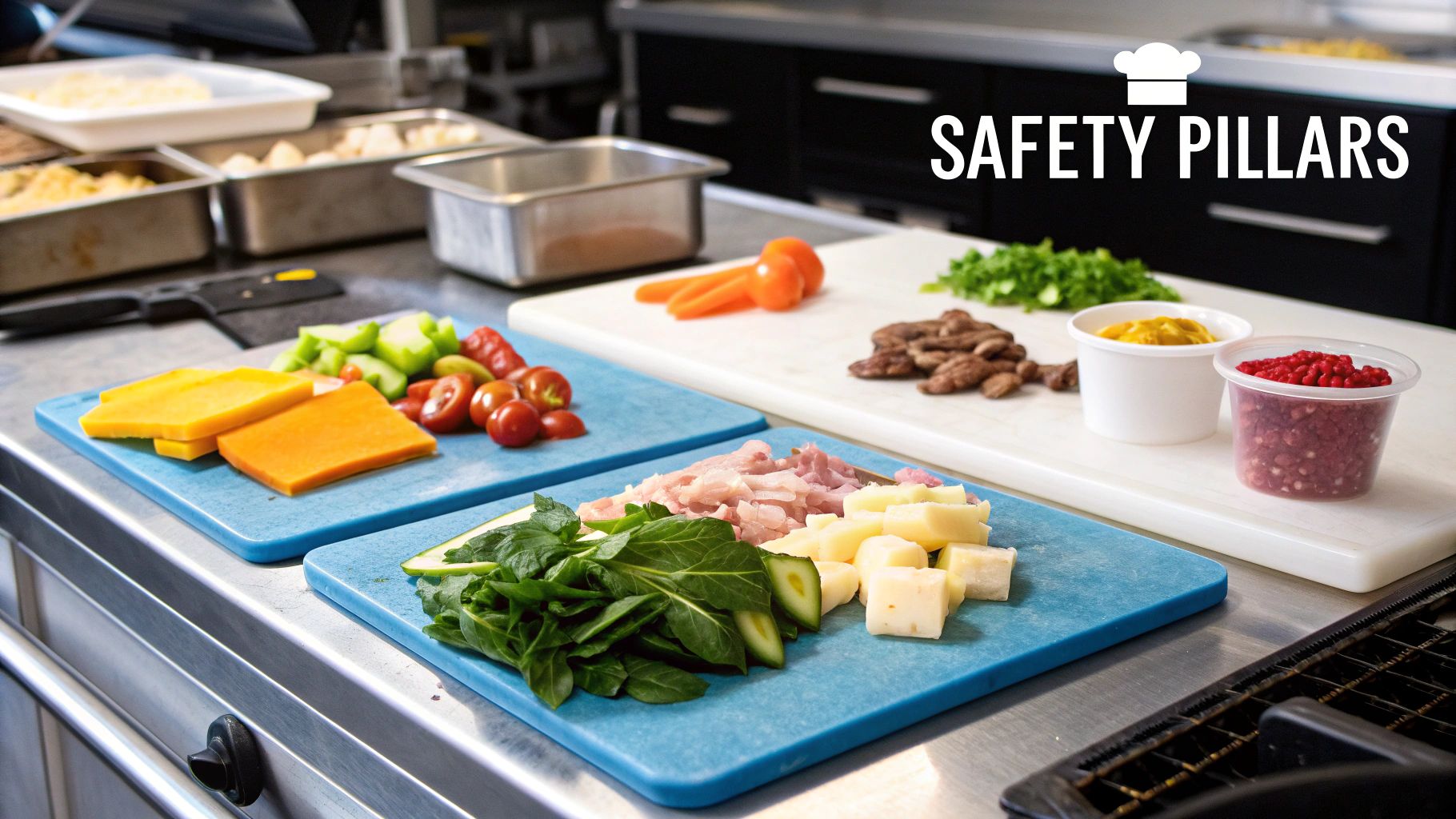 A person diligently washing their hands with soap in a clean, modern kitchen sink.