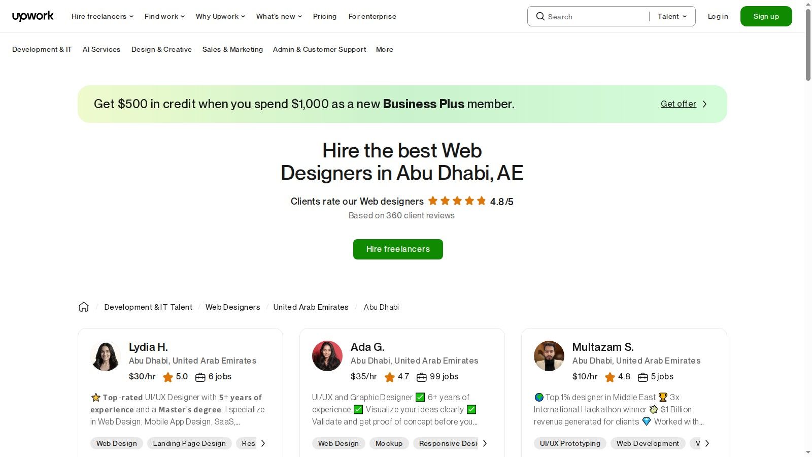 Upwork (Abu Dhabi talent hub)