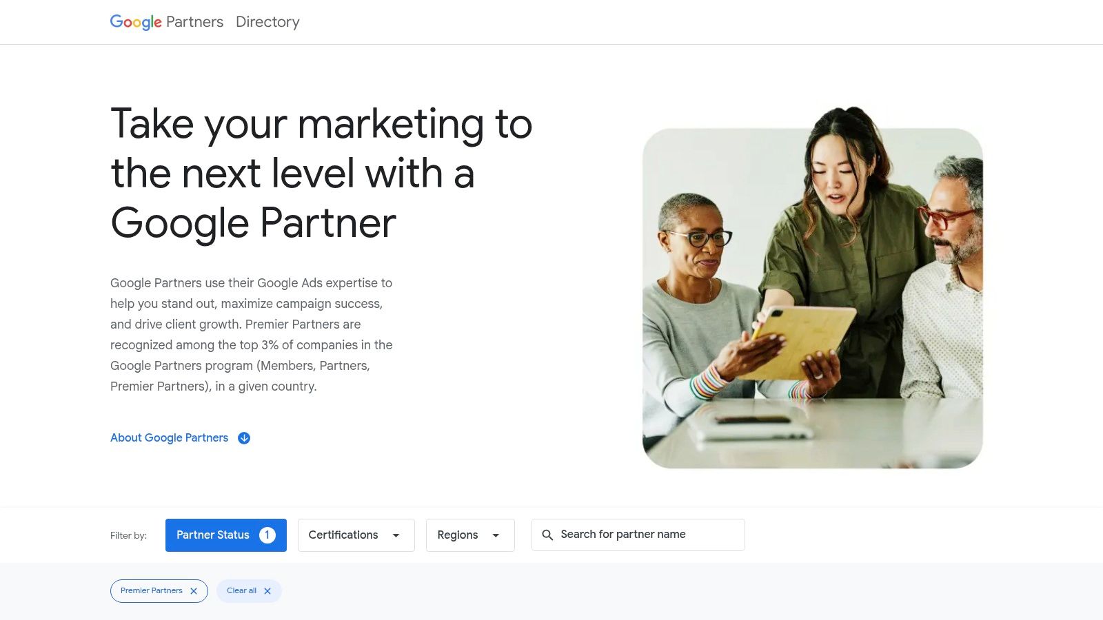 Google Partners Directory – Certified Ads (PPC/Analytics) Specialists