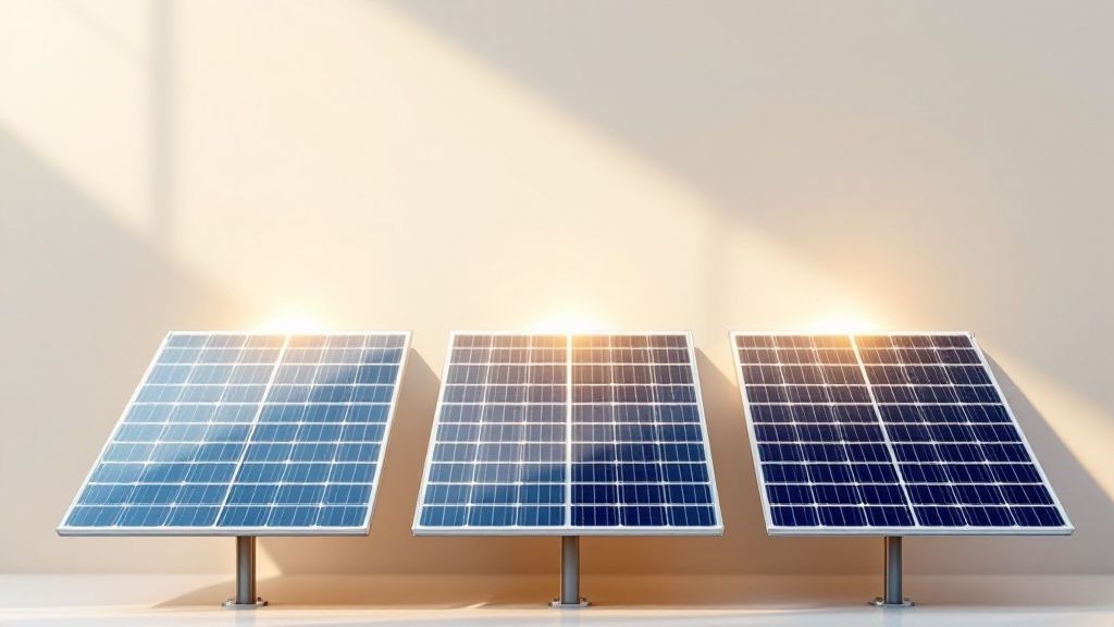 Instalador profesional finalizando la instalación de placas solares en una vivienda de Valencia