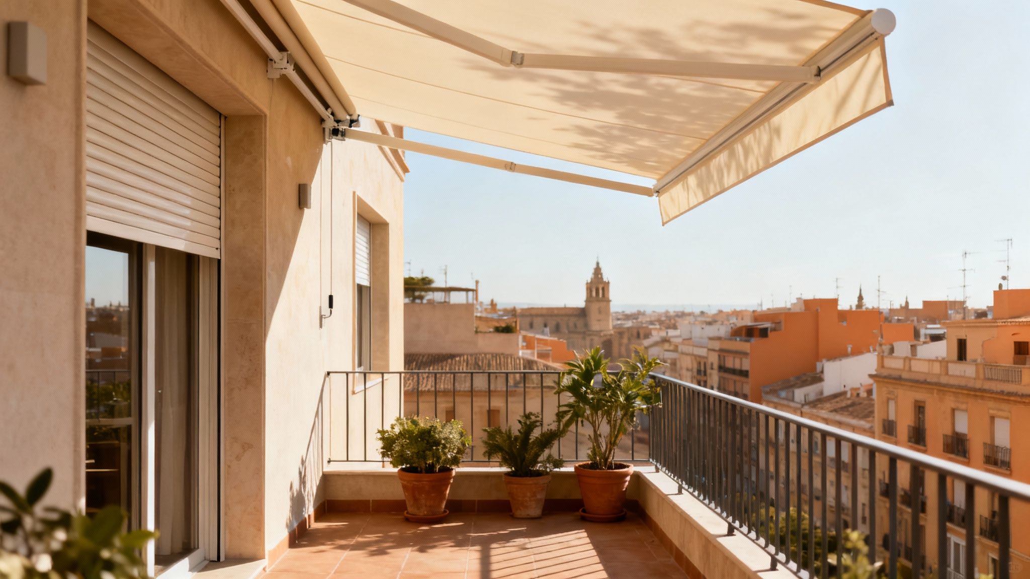 Vistas aéreas de la ciudad de Valencia, mostrando la densidad urbana y la proximidad a la costa, relevante para la zona climática CTE B4.