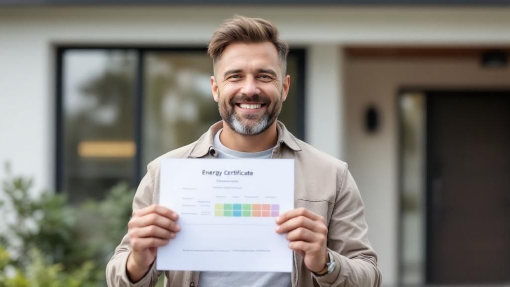 Un técnico utilizando un medidor láser para tomar medidas de una ventana en una vivienda de Valencia.