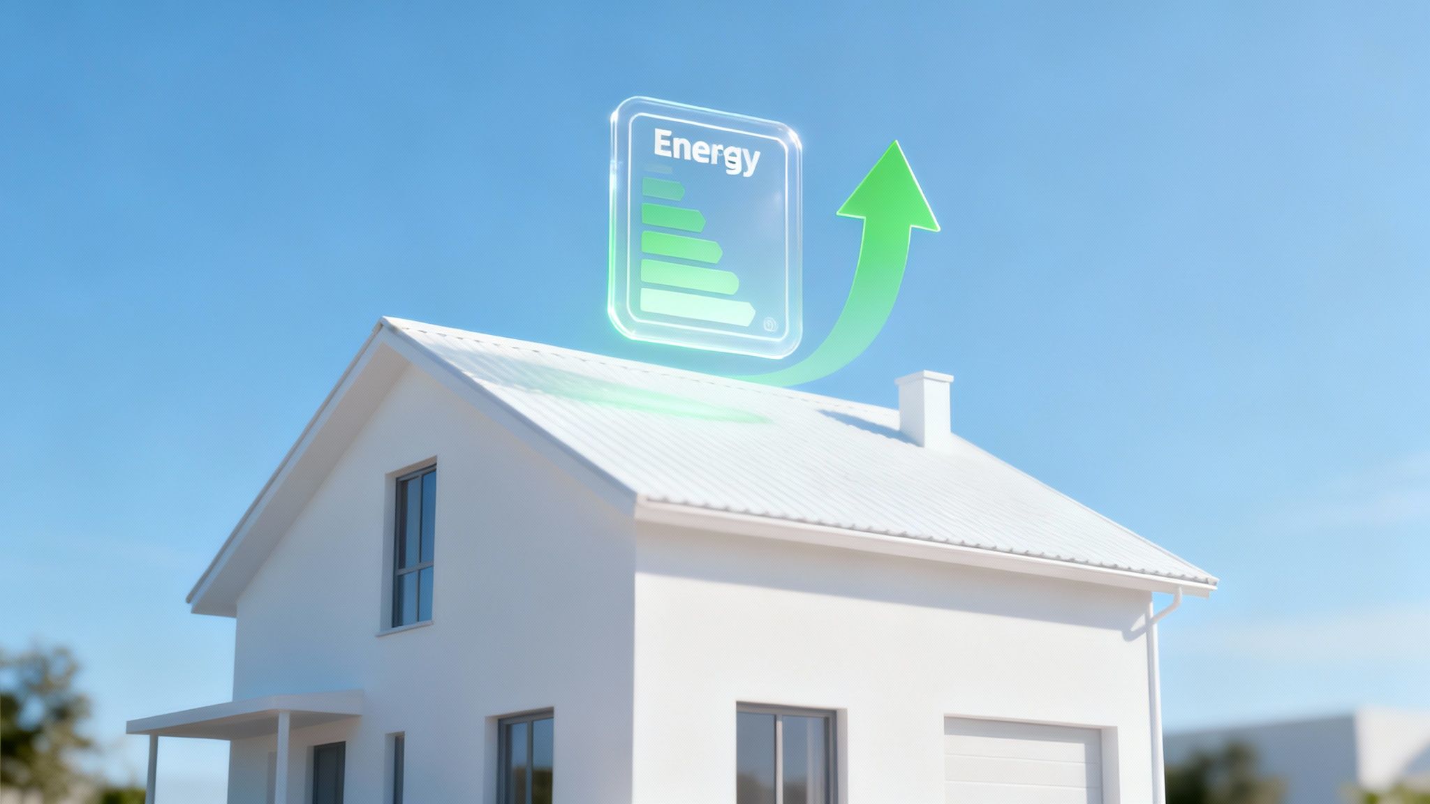 Imagen abstracta de colores que simboliza la eficiencia energética de una vivienda bien certificada.