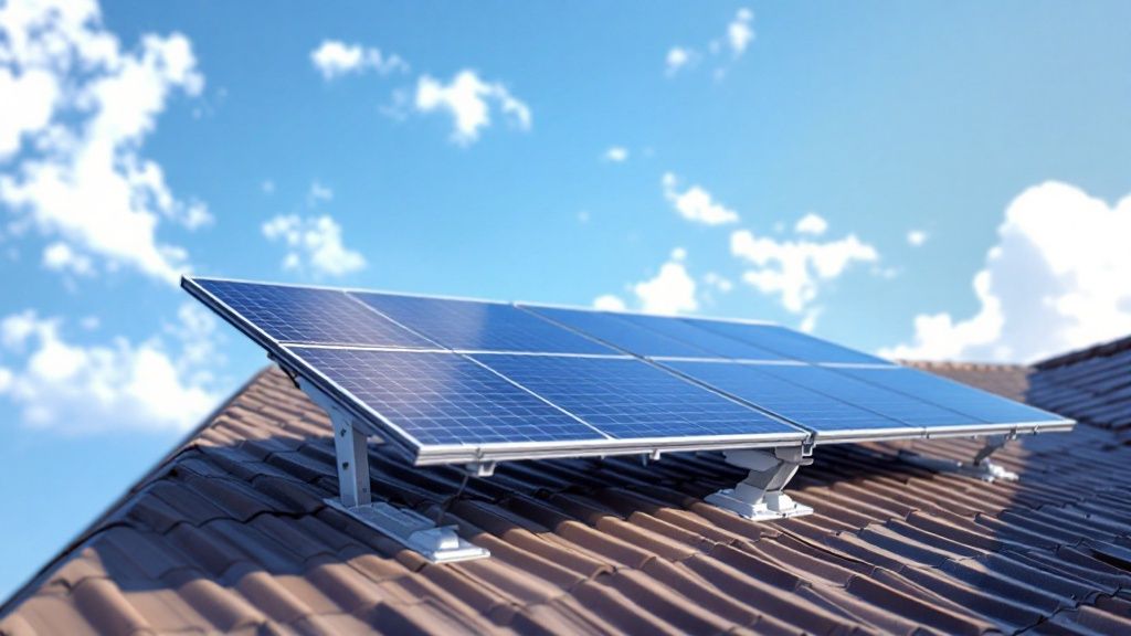 Paneles solares monocristalinos de alta eficiencia instalados en un tejado