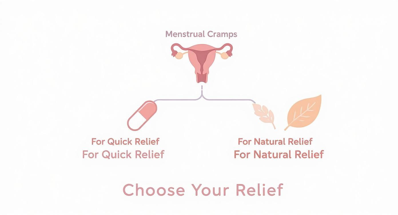 Infographic about best heating pad for menstrual cramps