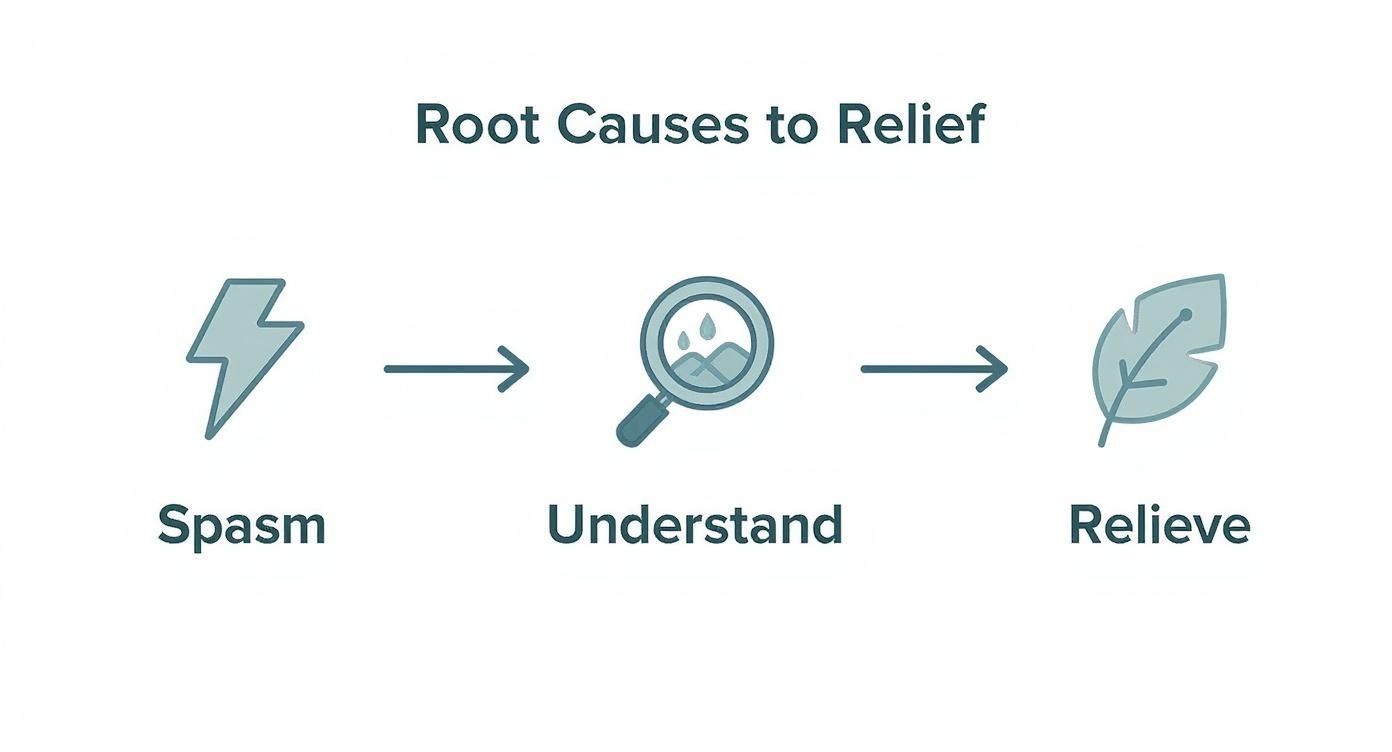 Infographic about natural remedies for muscle spasms