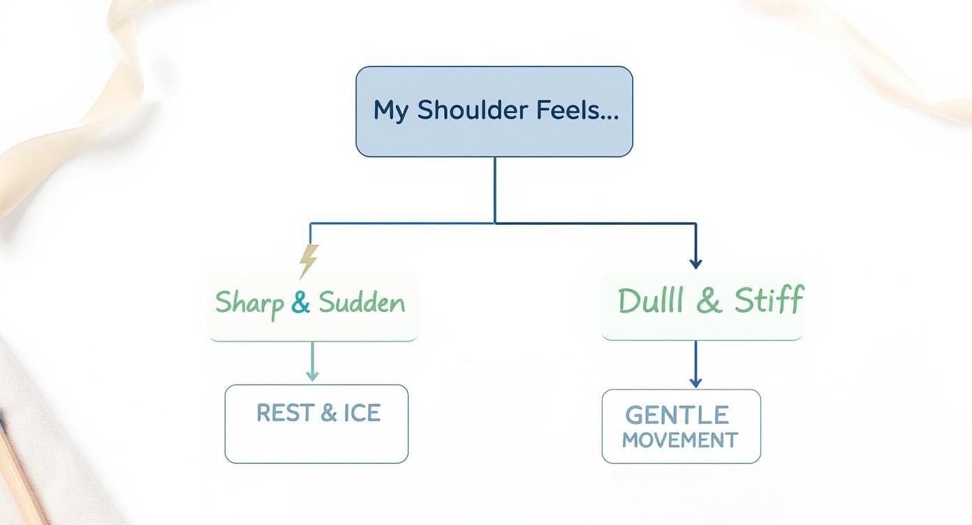 Infographic about how to relieve shoulder pain