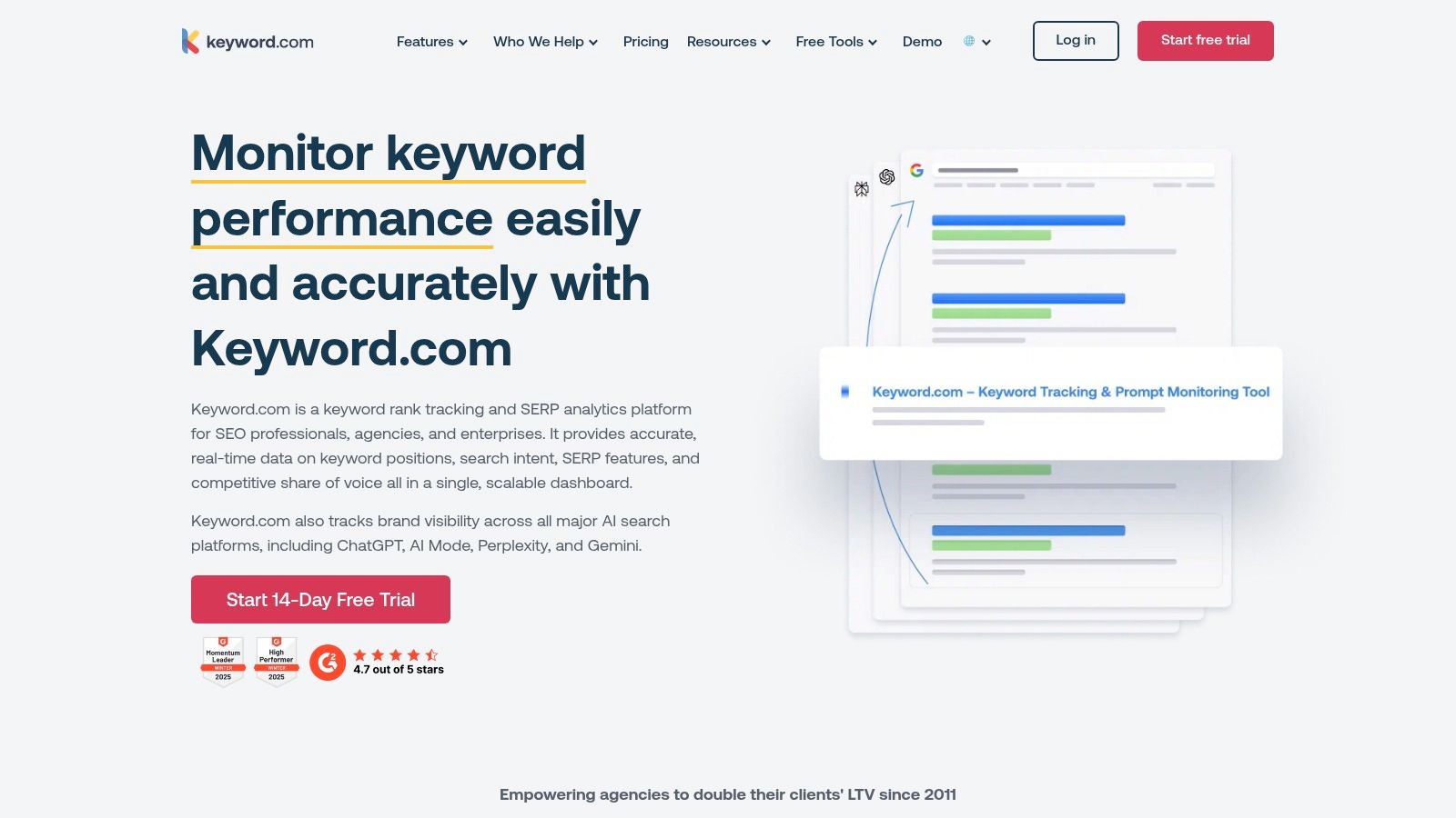 8. Keyword.com: The Agency-Grade AIO Tracker