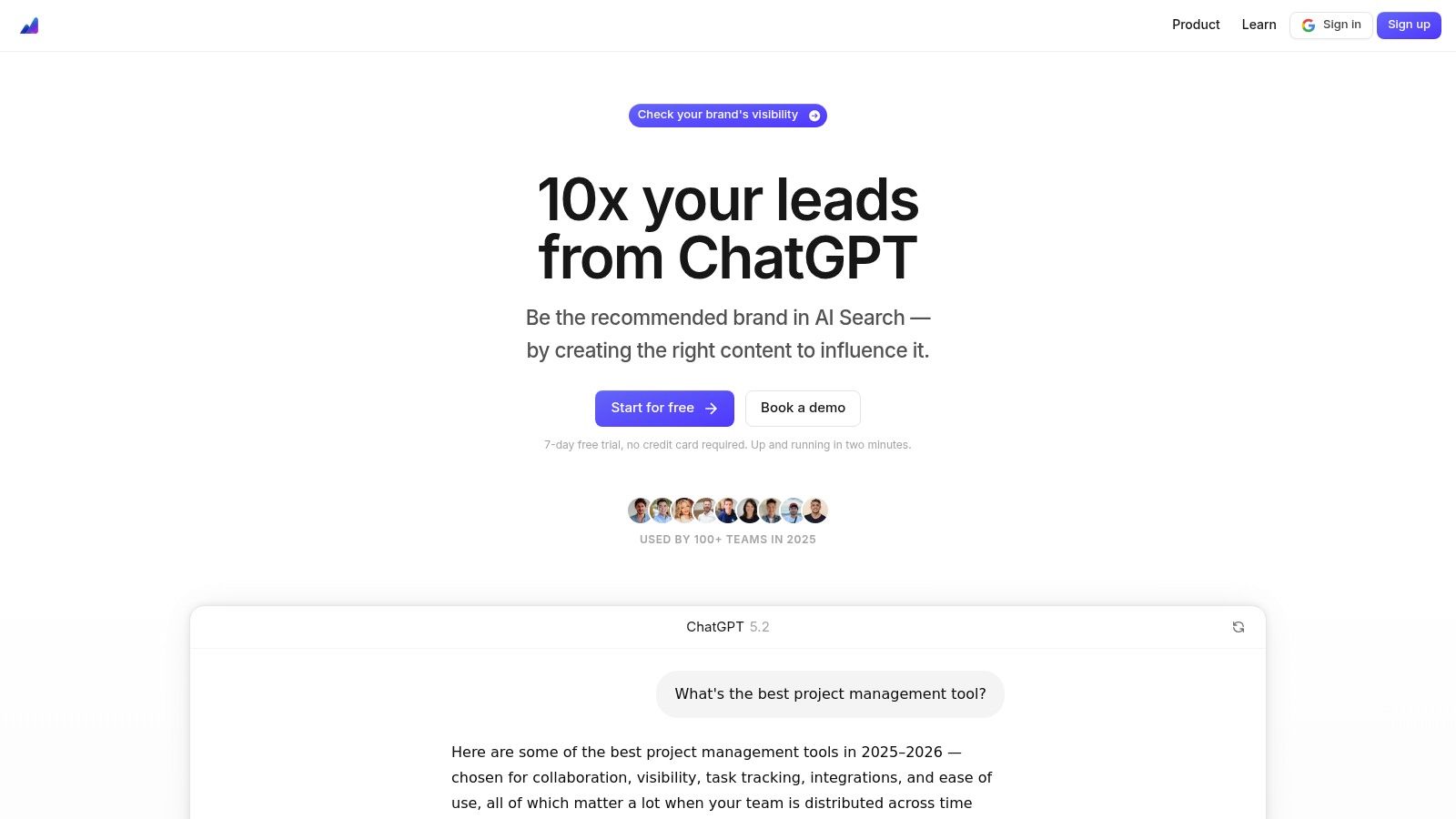 Airefs dashboard showing prompt tracking and source analysis