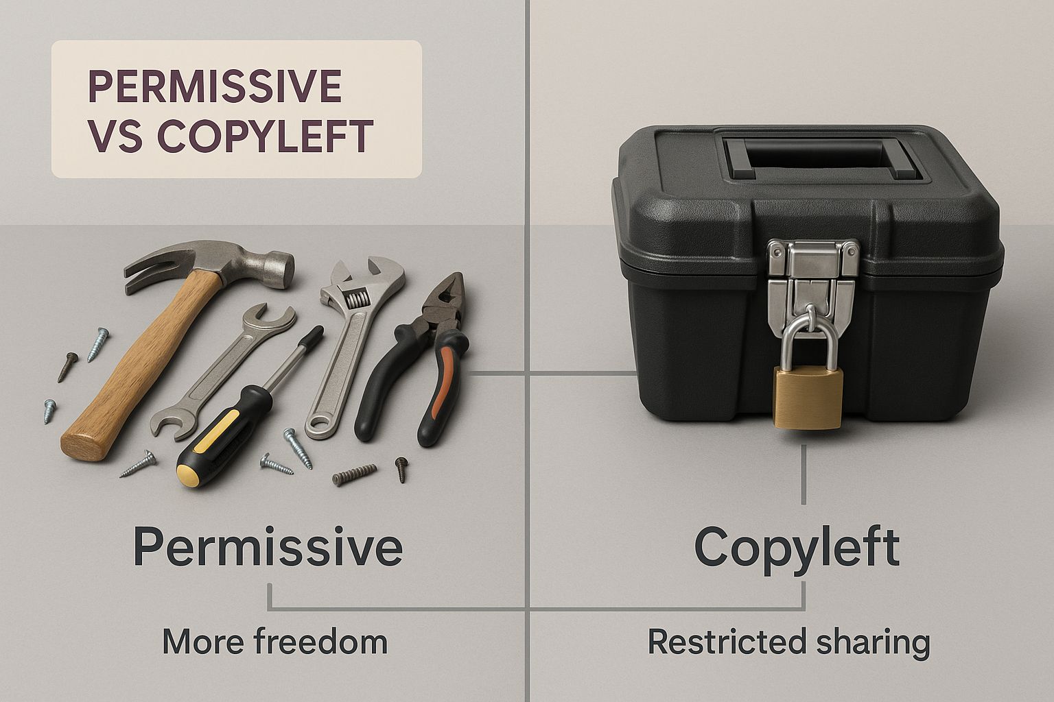 Infographic about open source license