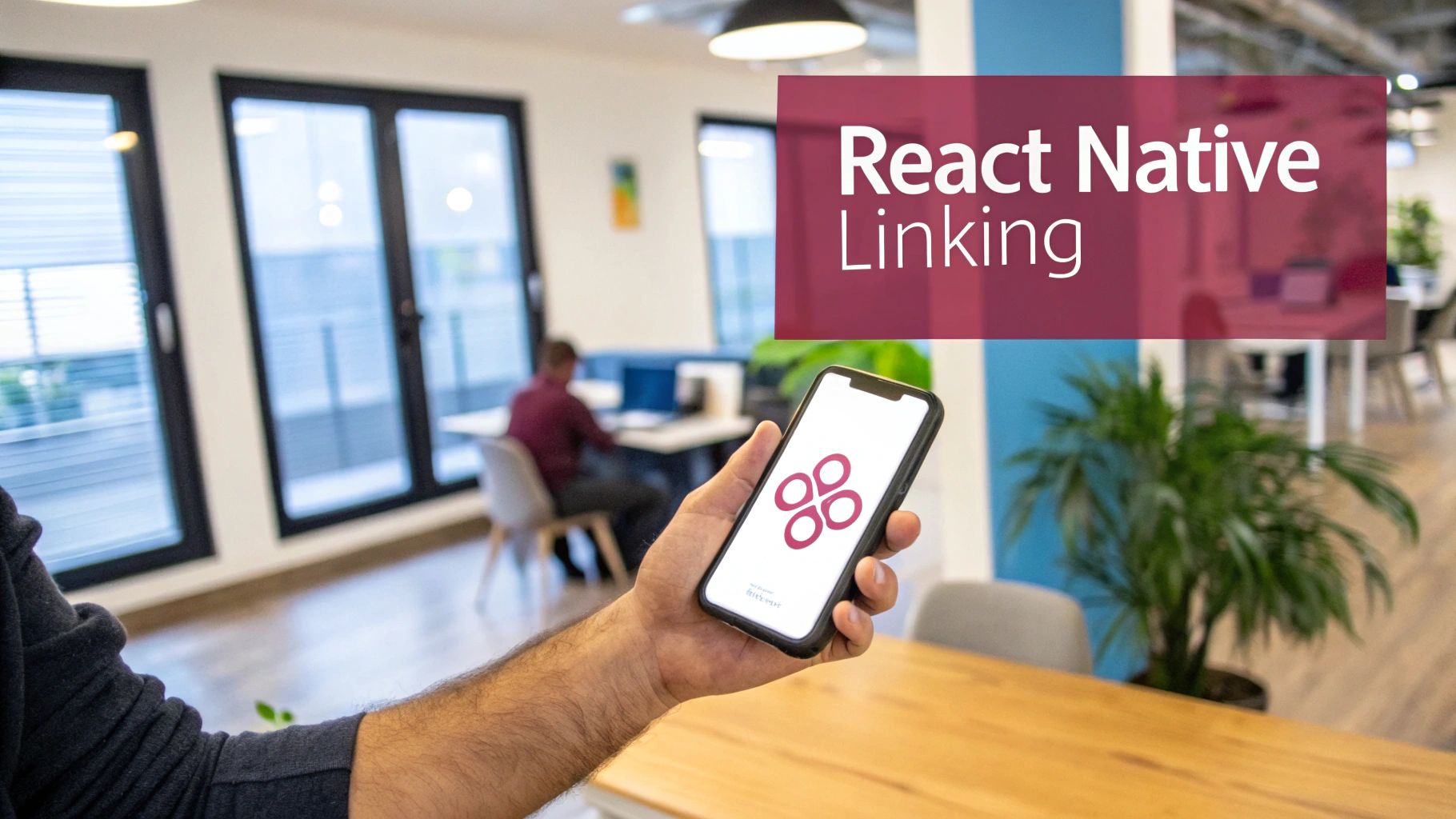 A visual representation of interconnected app screens and external links, highlighting the concept of linking.