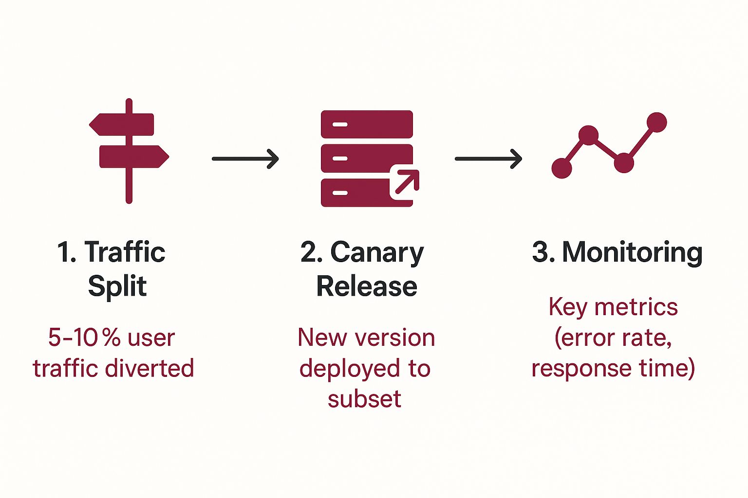 Infographic about canary deployment strategy