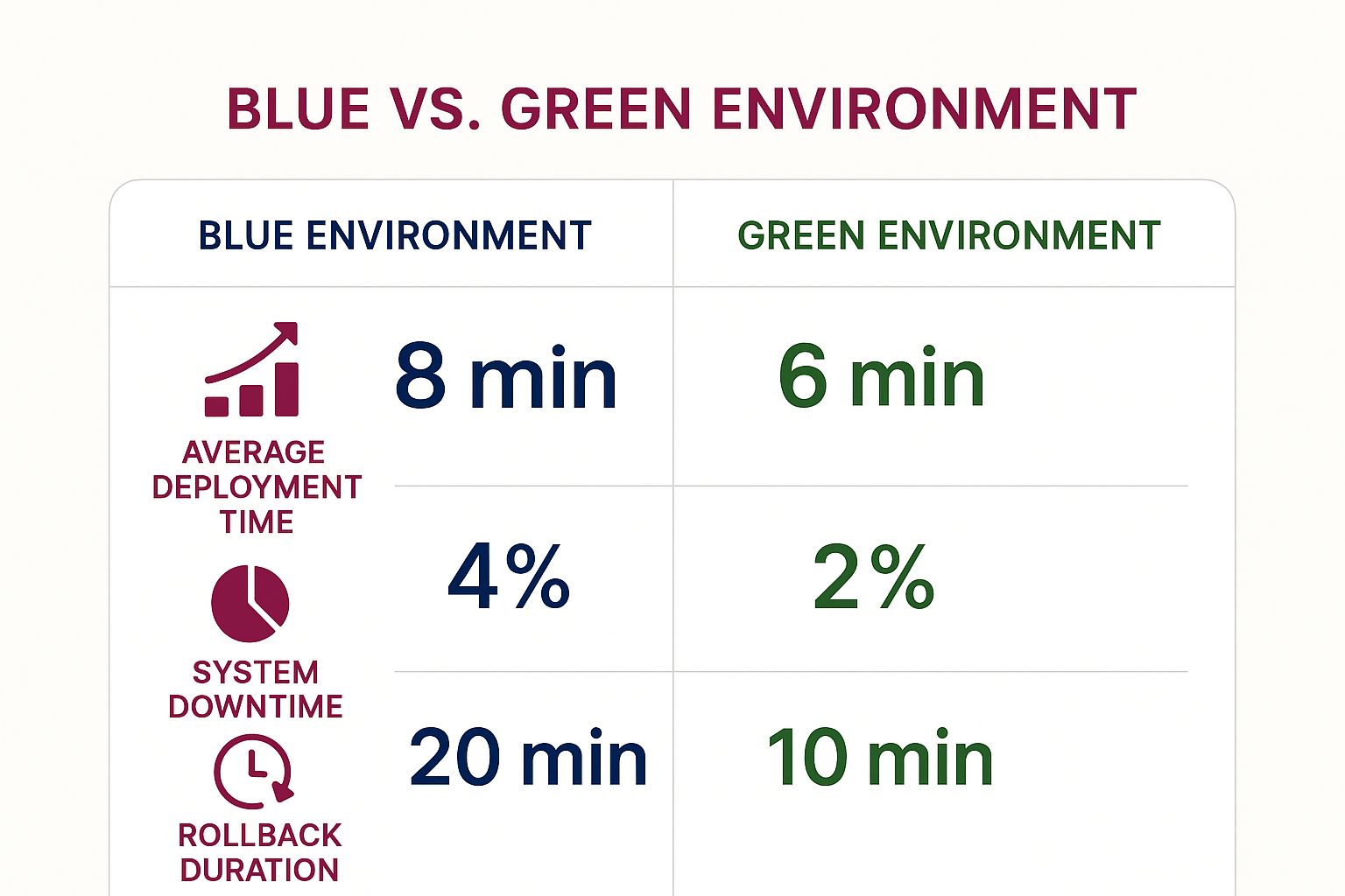 Infographic about blue green deployment strategy