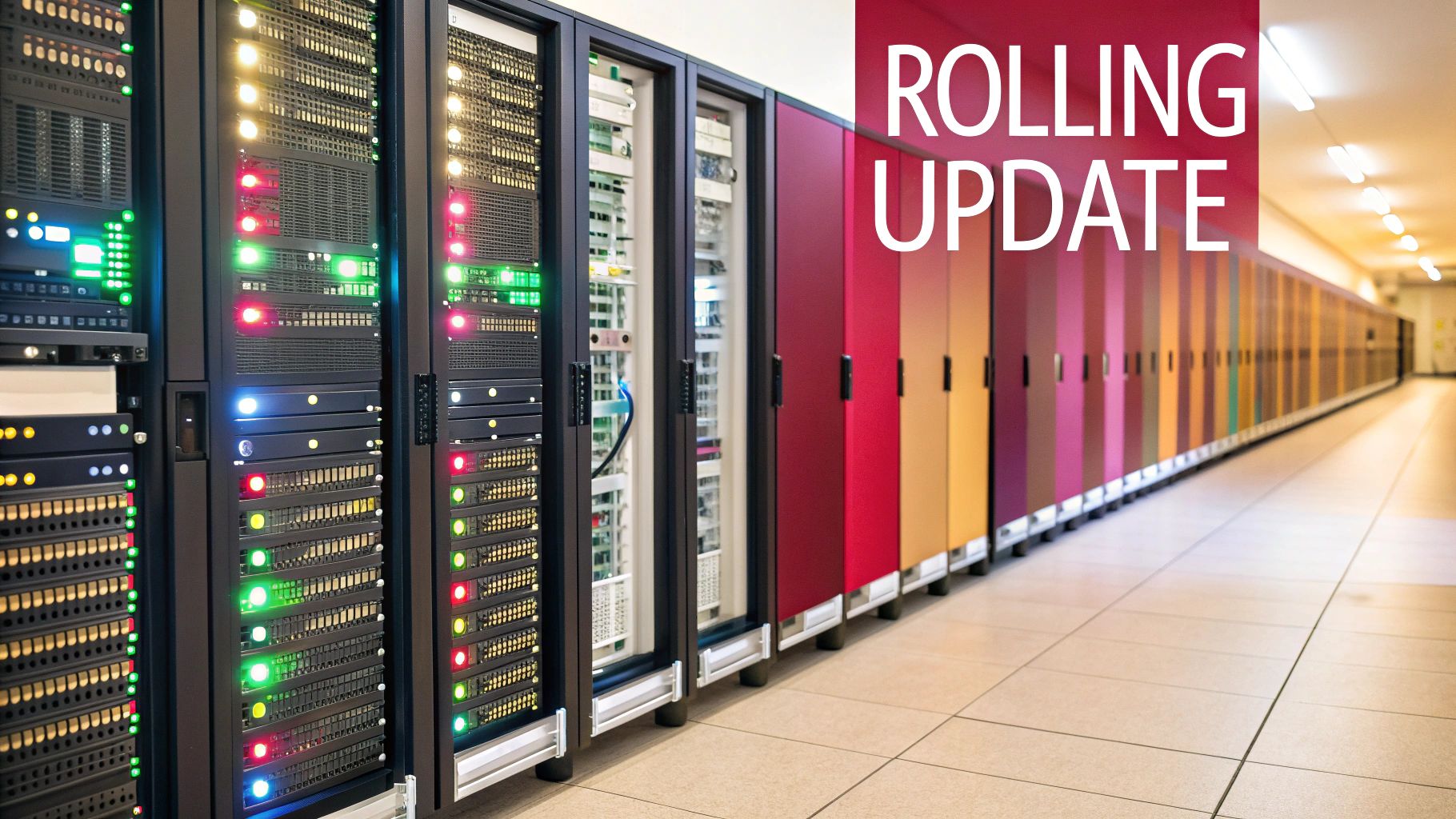 Infographic showing key data about 3. Rolling Deployment: The Gradual Upgrade Strategy