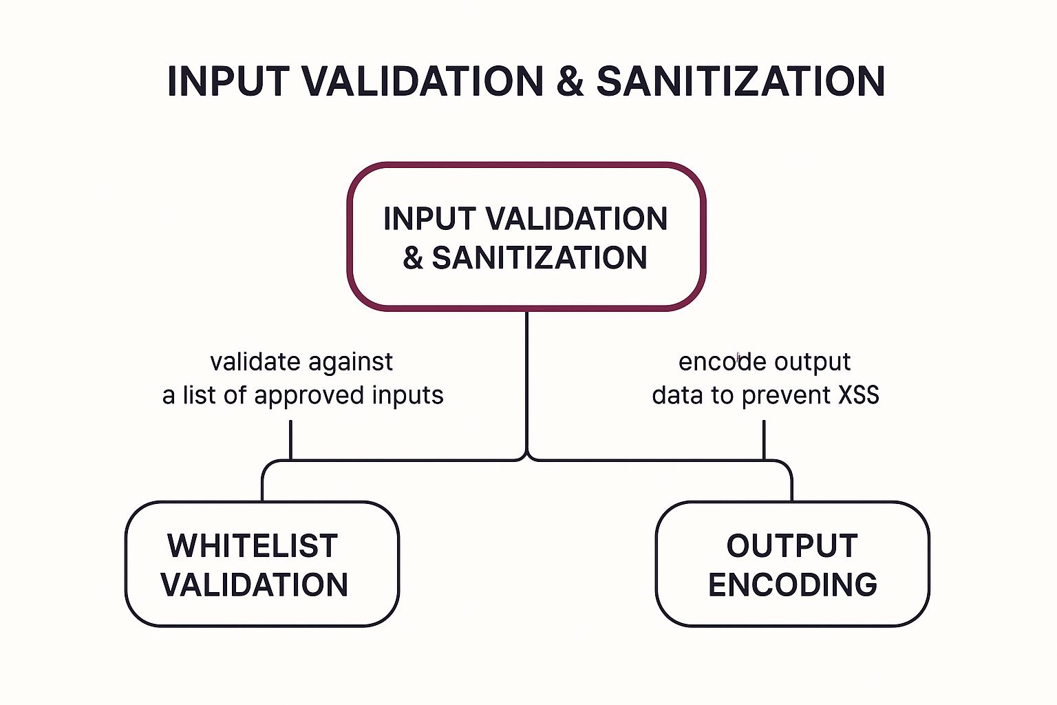 Infographic showing key data about Input Validation and Sanitization