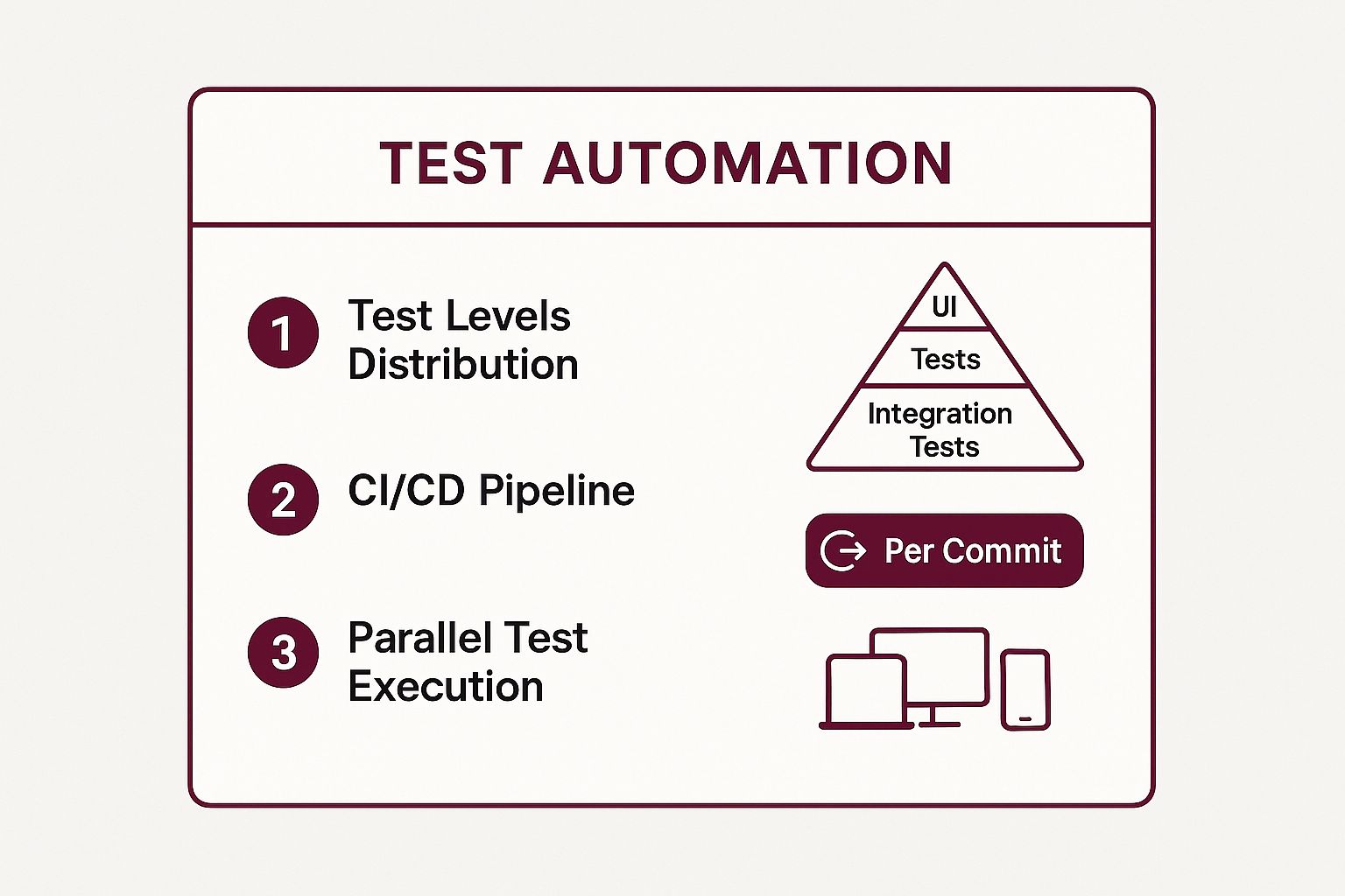 Infographic showing key data about Automated Testing Integration