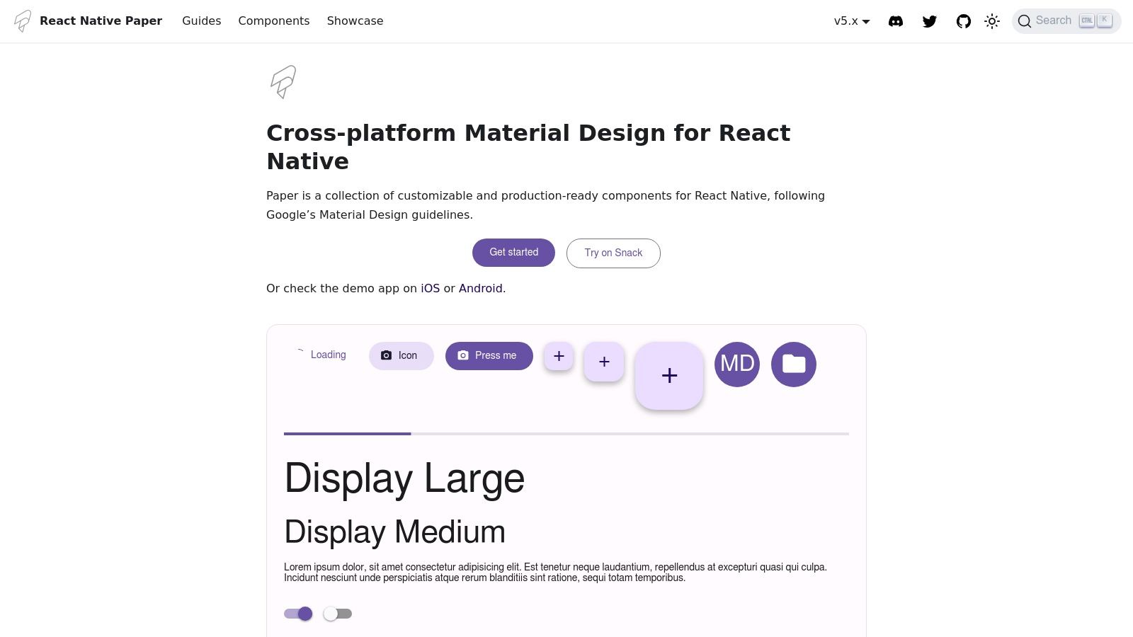React Native Paper