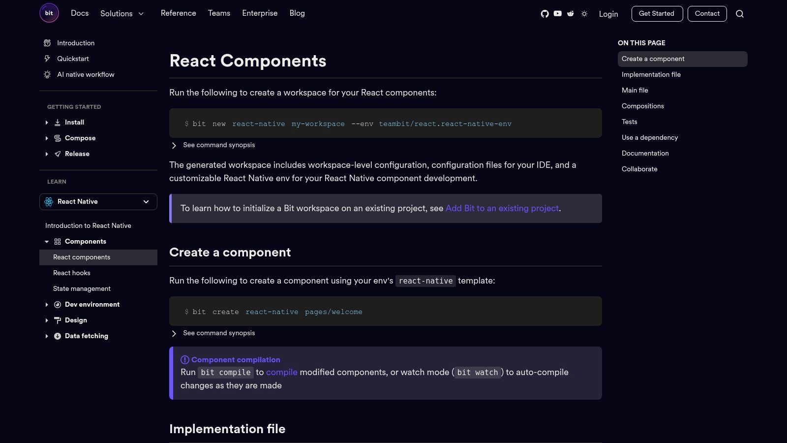 Bit (bit.dev) – Component hub for React Native