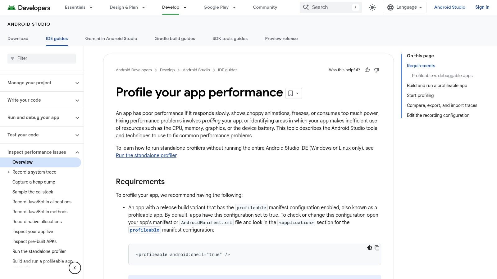 Android Studio Profiler (Google)