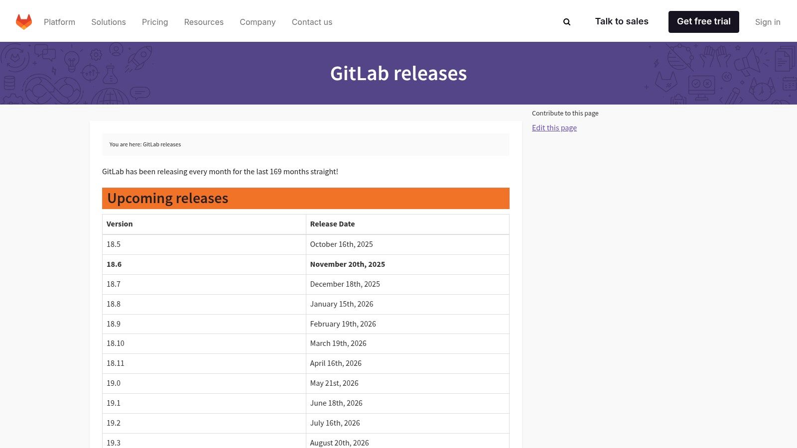 GitLab Releases (built-in)