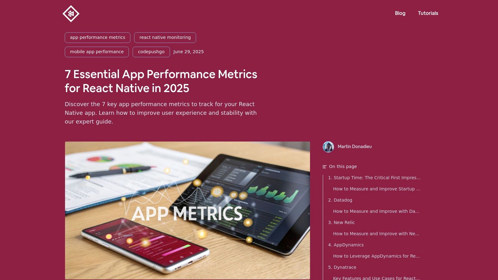 7 Essential App Performance Metrics for React Native in 2025