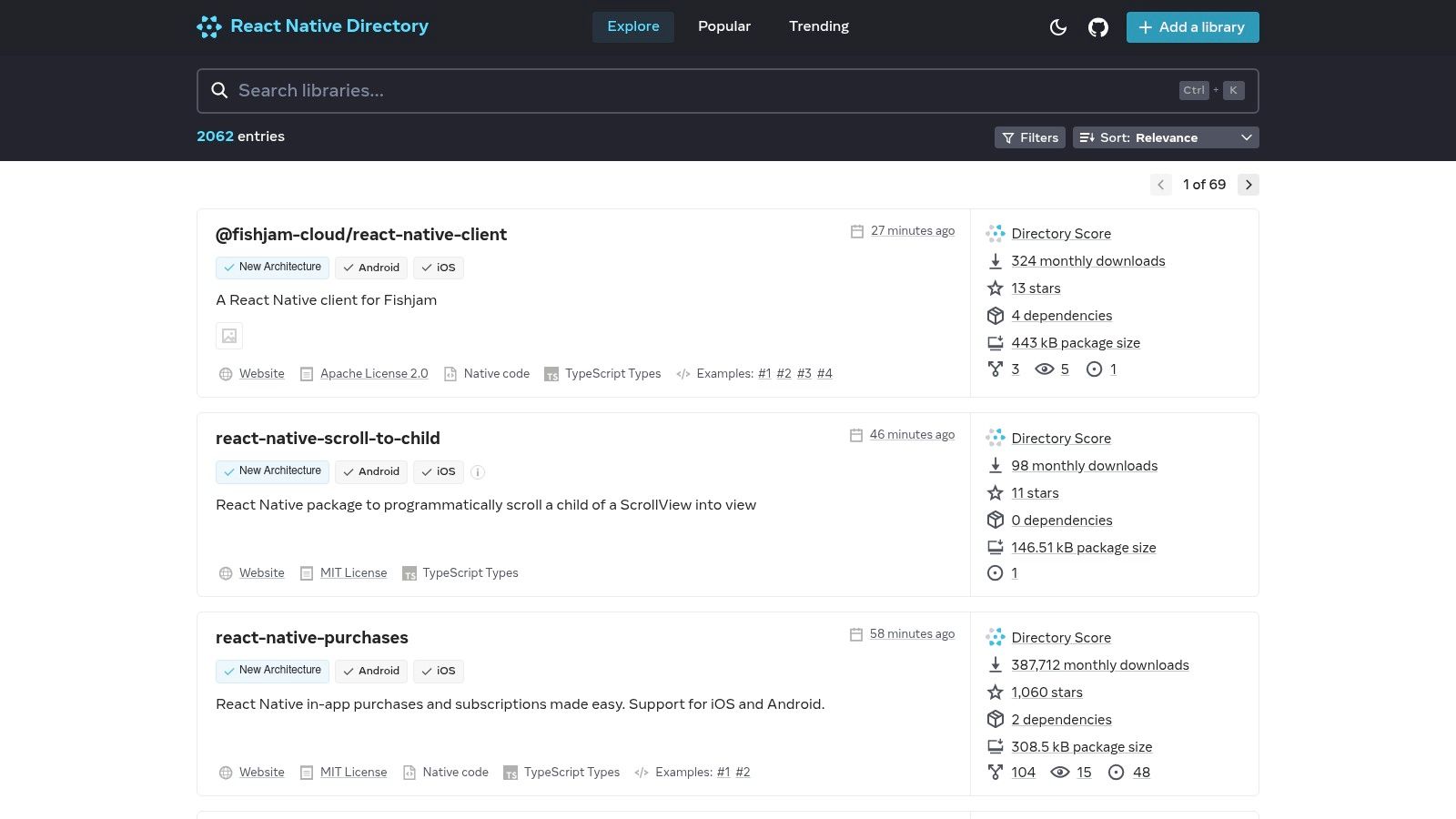 React Native Directory