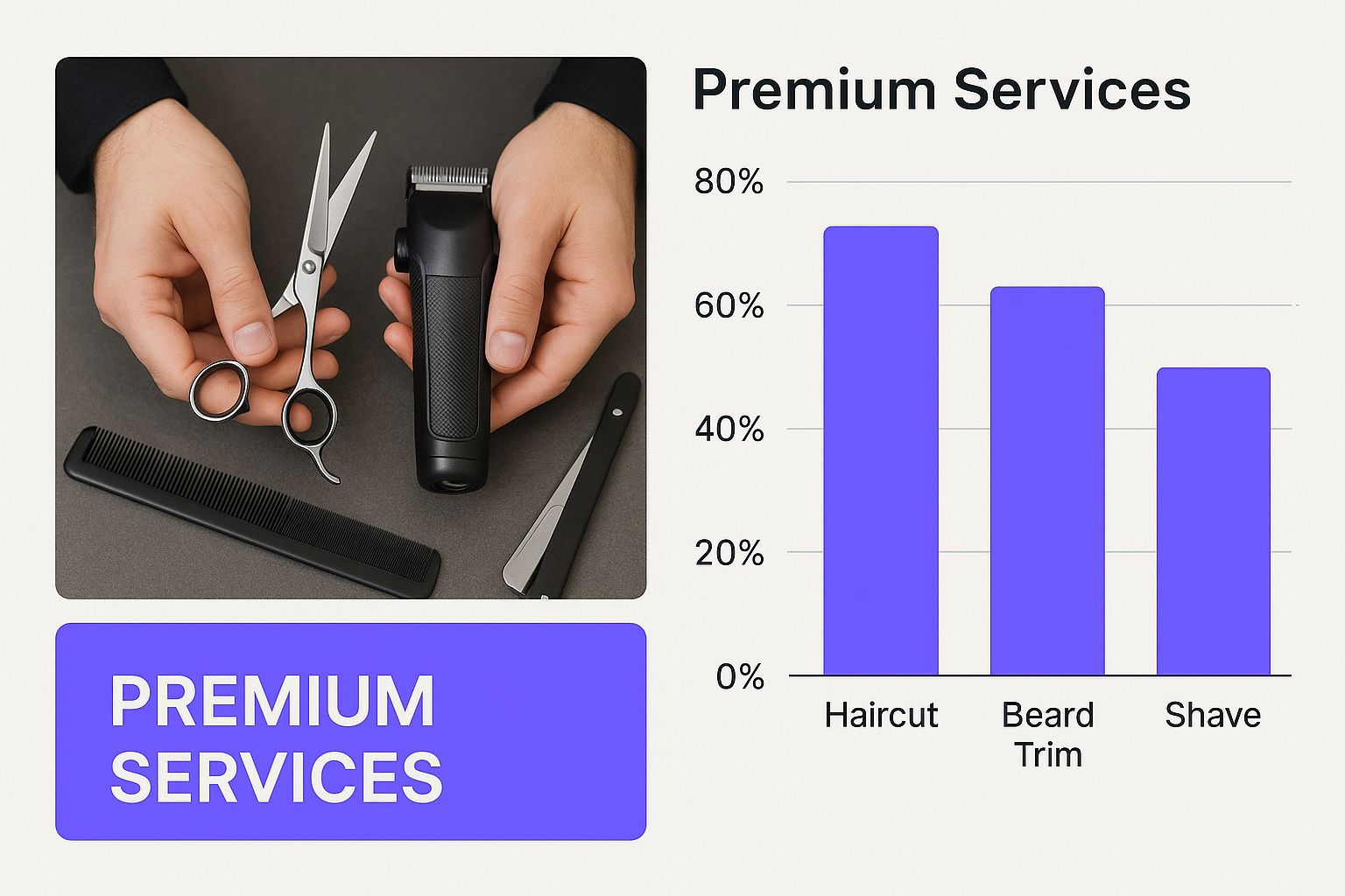 Infographic about high end barbershop
