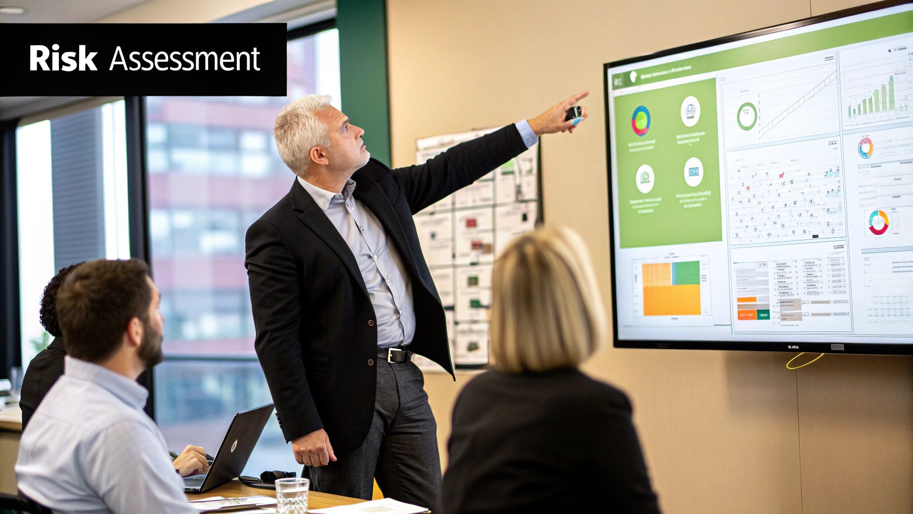 Infographic detailing the process of Risk-Based Vendor Assessment