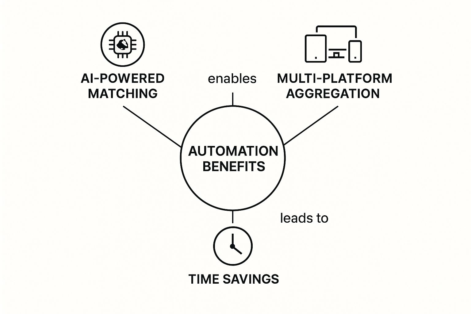 Infographic showing key data about Sourcing Automation Tools (HiringSolved, Hiretual, SeekOut)