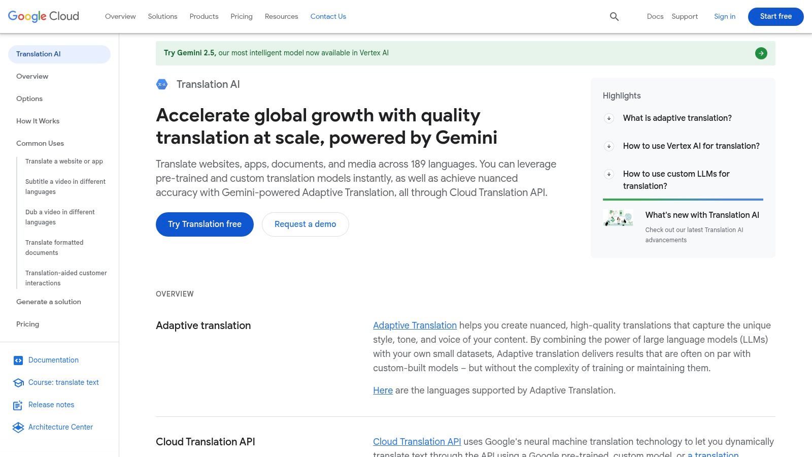 Google Cloud Translation