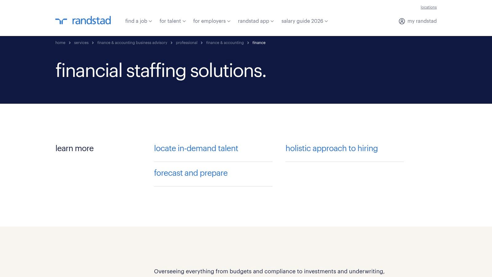 Randstad USA – Finance/Accounting and Financial Services