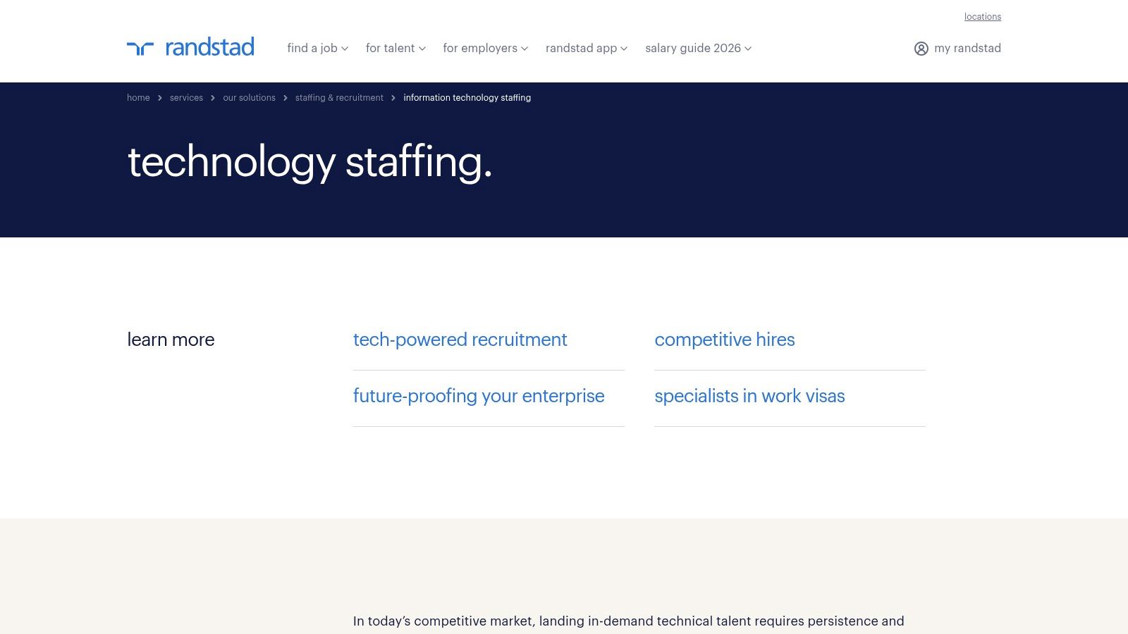 Randstad USA – Technology Staffing