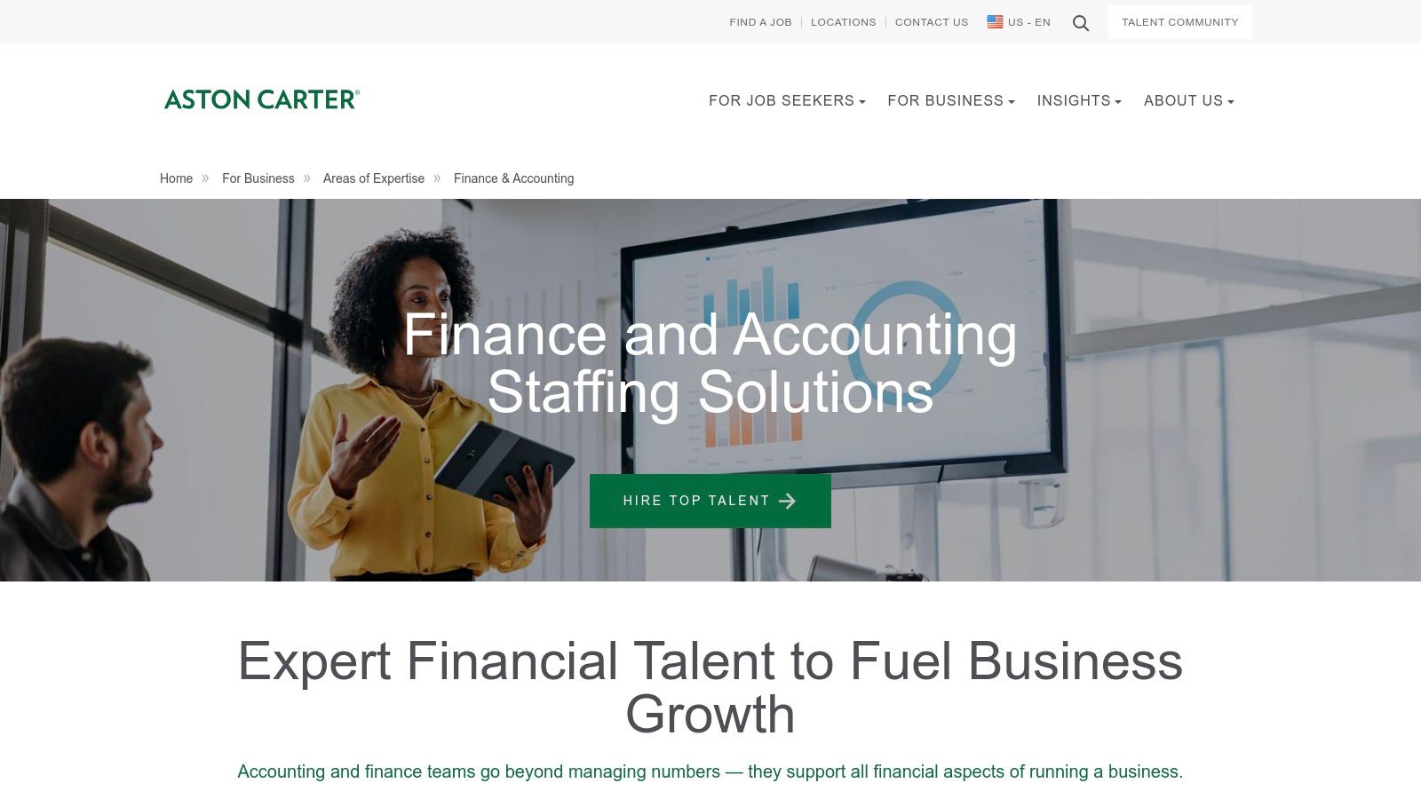 Aston Carter – Finance & Accounting Staffing Solutions