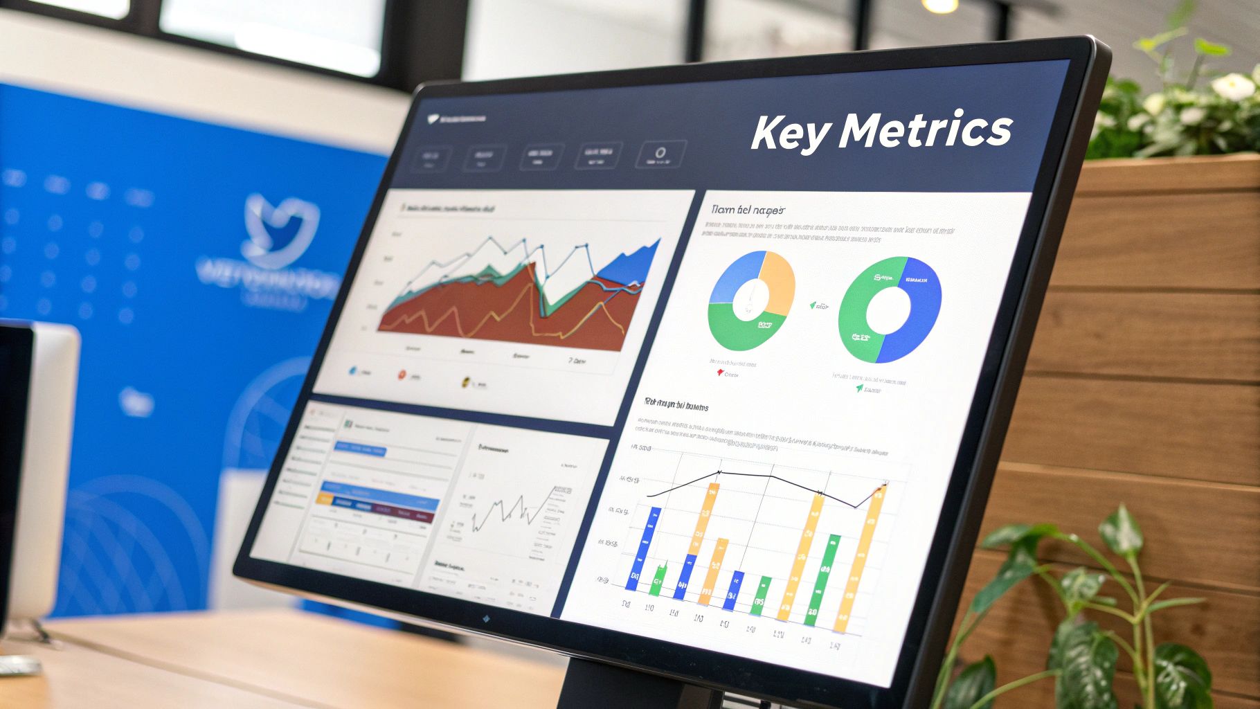 A person analyzing engagement metrics on a laptop screen