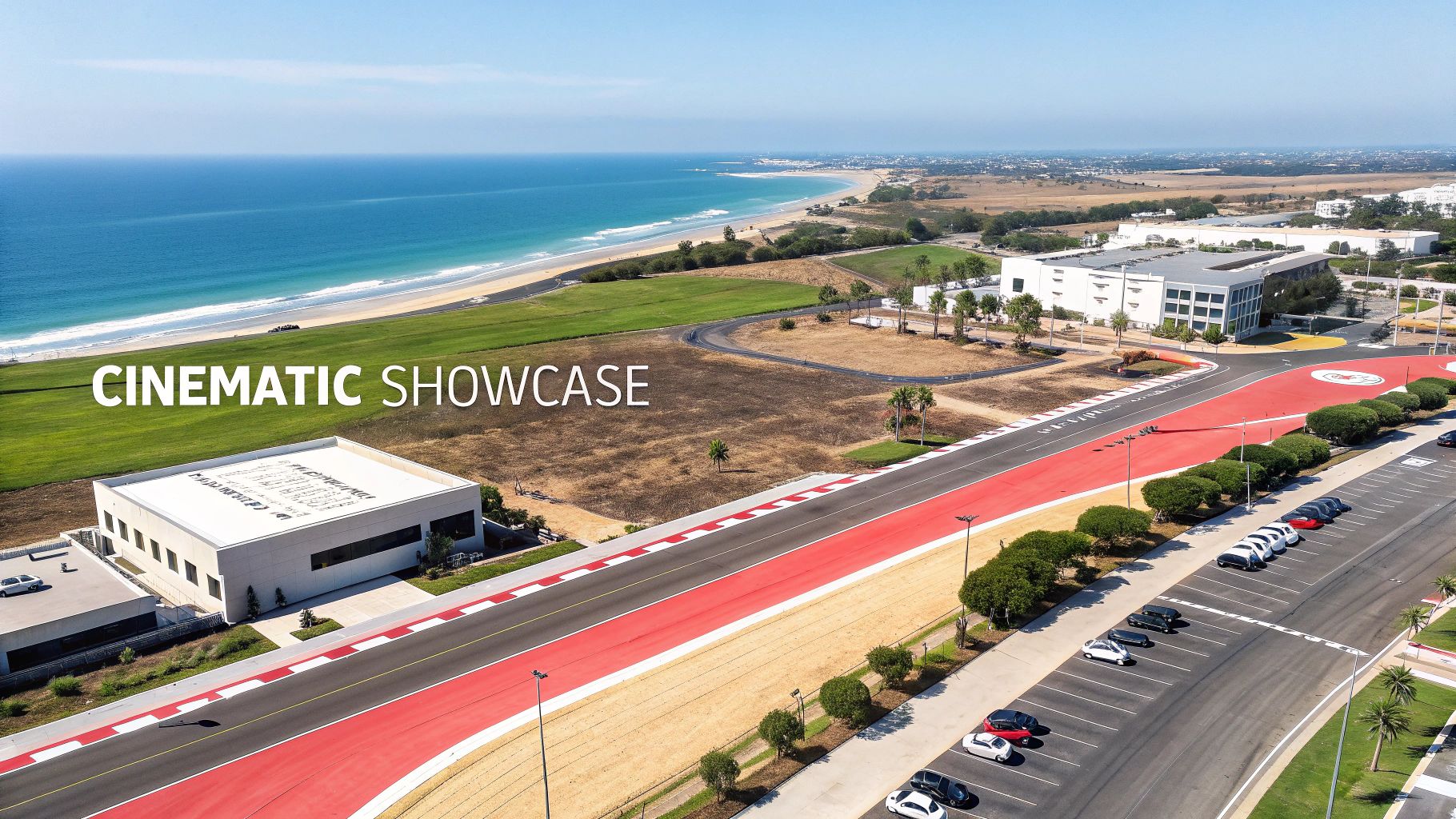 cinematic footage of race tracks 