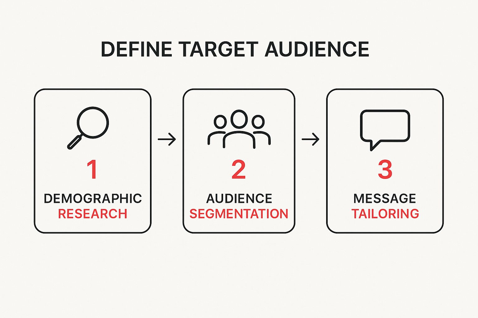 Define target audience diagram