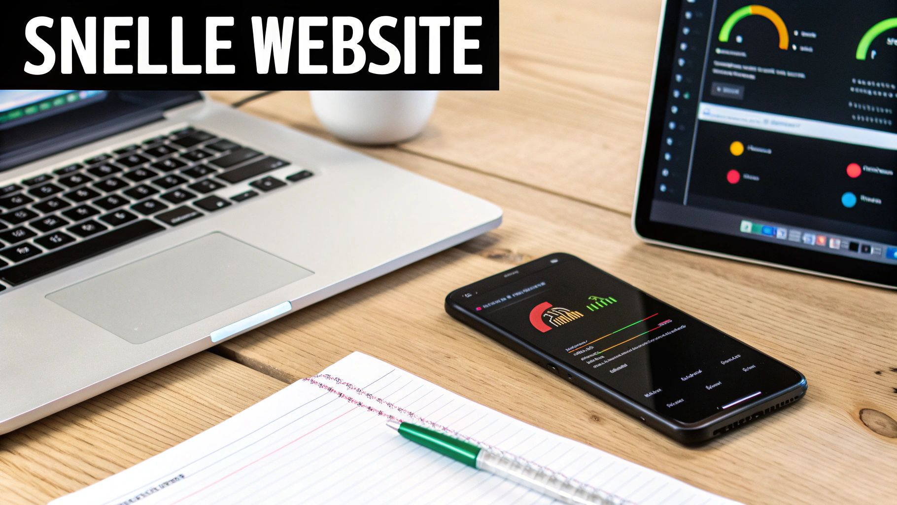 Een futuristische visualisatie van AI die data-analyse uitvoert voor website optimalisatie.