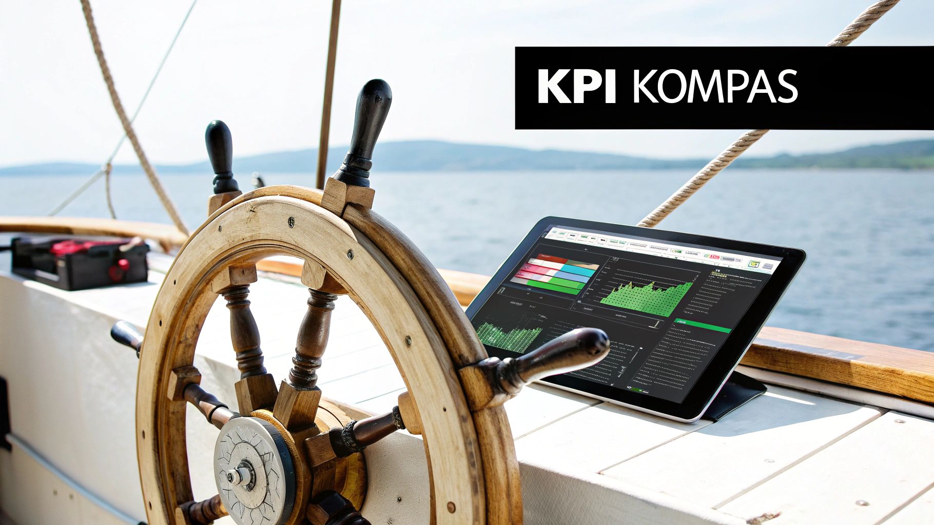 Een kompas op een kaart, wat de richtinggevende functie van KPI's symboliseert