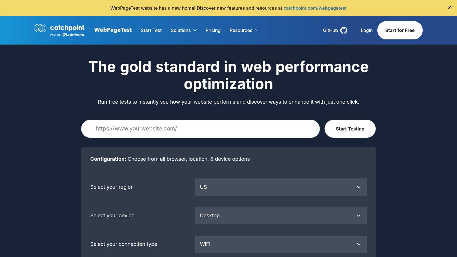WebPageTest (by Catchpoint)