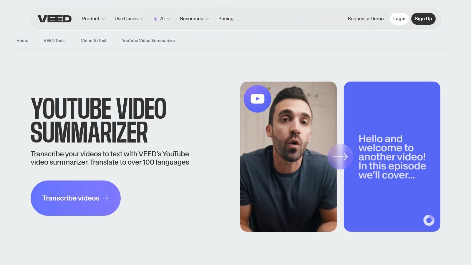 VEED.IO's YouTube Video Summarizer