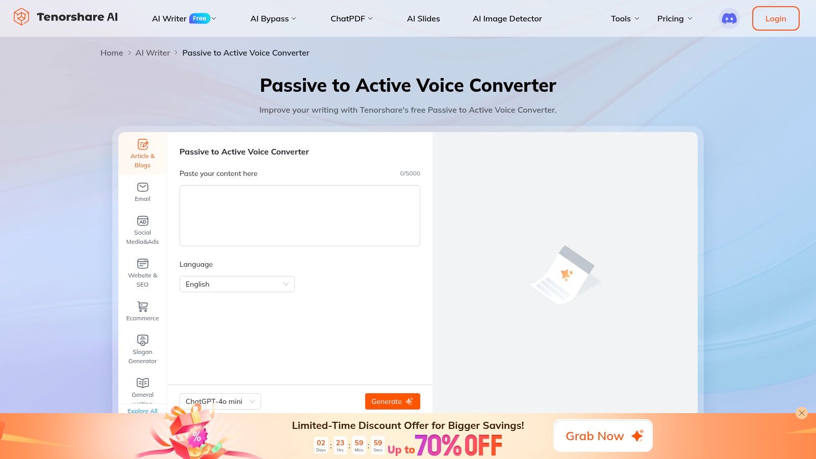 Tenorshare AI Writer